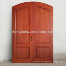 Американские двери Новый дизайн дубовый тиковый деревянный круглый верх из массива дерева арочные двойные антикварные резные двери